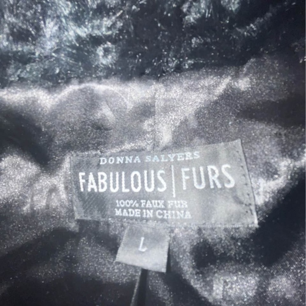 Donna Salyers Fabulous Furs Black Large Coat